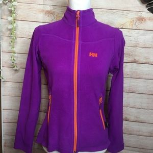 Helly Hansen purple full zipper fleece sweatshirt